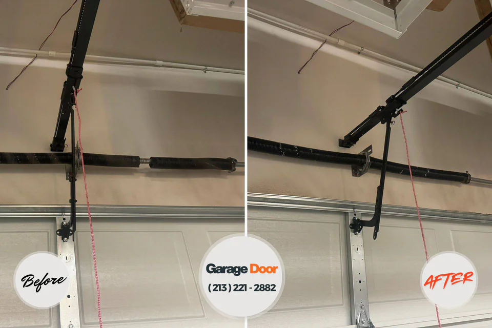 Before and after: garage door company Ozona, TX